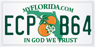 FL license plate ECPB64