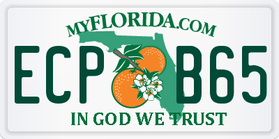 FL license plate ECPB65