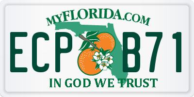 FL license plate ECPB71