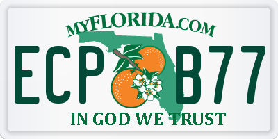 FL license plate ECPB77