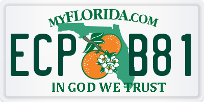 FL license plate ECPB81