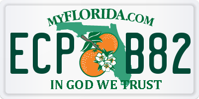 FL license plate ECPB82