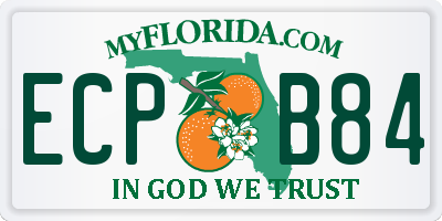 FL license plate ECPB84