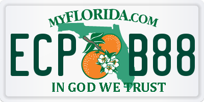 FL license plate ECPB88
