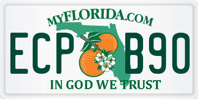 FL license plate ECPB90