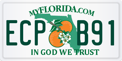 FL license plate ECPB91