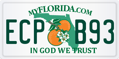FL license plate ECPB93