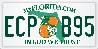 FL license plate ECPB95
