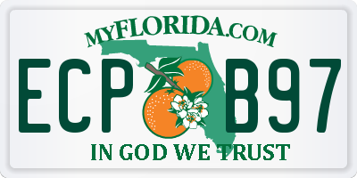 FL license plate ECPB97