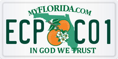 FL license plate ECPC01
