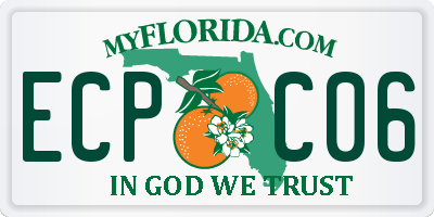 FL license plate ECPC06
