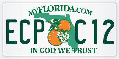 FL license plate ECPC12