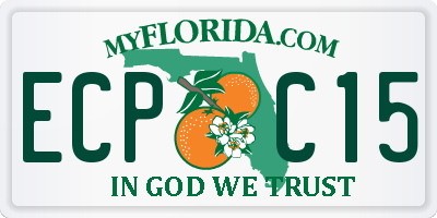 FL license plate ECPC15