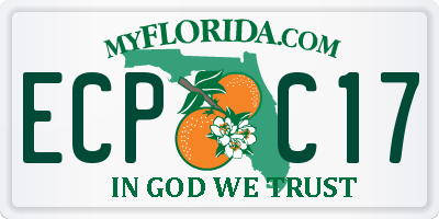 FL license plate ECPC17