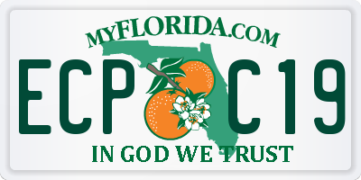 FL license plate ECPC19