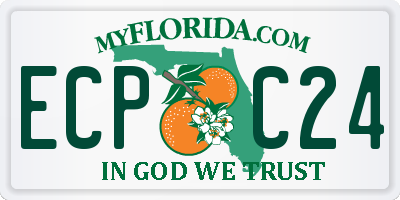 FL license plate ECPC24