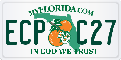 FL license plate ECPC27
