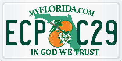 FL license plate ECPC29