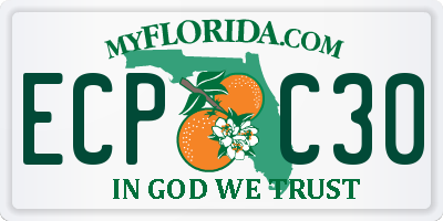 FL license plate ECPC30