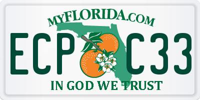 FL license plate ECPC33