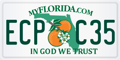 FL license plate ECPC35
