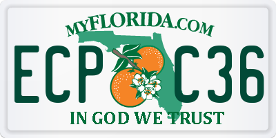 FL license plate ECPC36