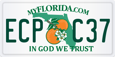 FL license plate ECPC37