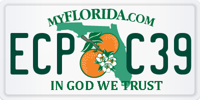 FL license plate ECPC39