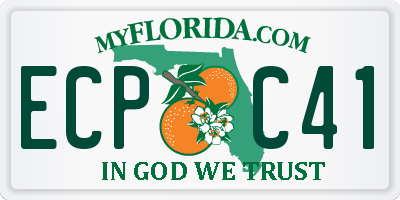 FL license plate ECPC41