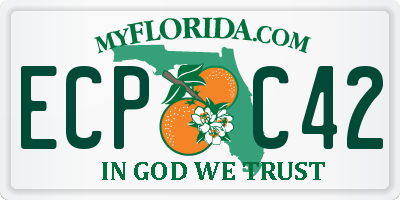 FL license plate ECPC42