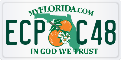 FL license plate ECPC48