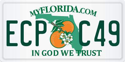 FL license plate ECPC49