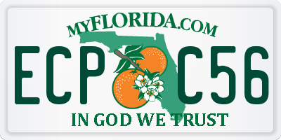 FL license plate ECPC56