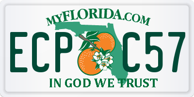 FL license plate ECPC57