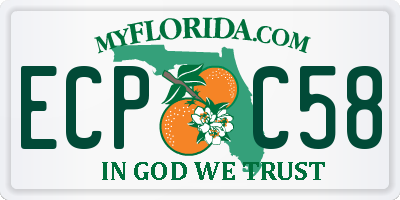 FL license plate ECPC58