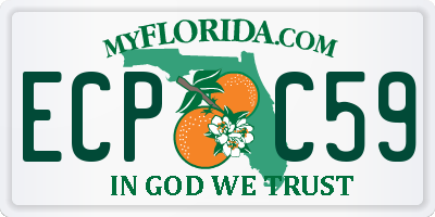 FL license plate ECPC59