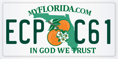 FL license plate ECPC61