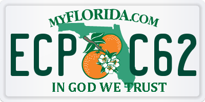 FL license plate ECPC62