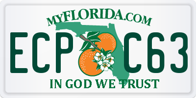 FL license plate ECPC63