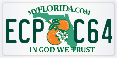FL license plate ECPC64