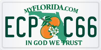FL license plate ECPC66