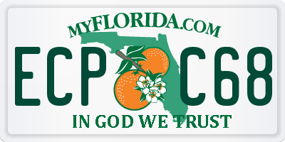 FL license plate ECPC68
