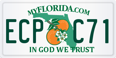 FL license plate ECPC71