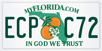 FL license plate ECPC72