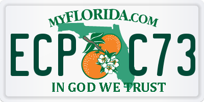 FL license plate ECPC73