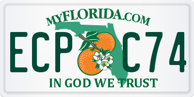 FL license plate ECPC74