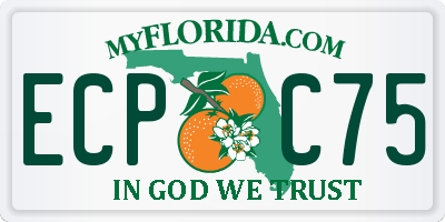 FL license plate ECPC75