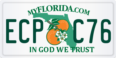 FL license plate ECPC76
