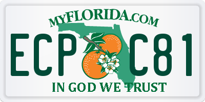 FL license plate ECPC81