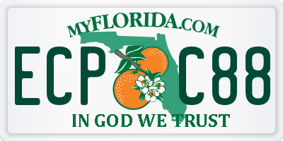 FL license plate ECPC88